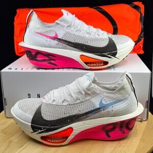 Nike Air Zoom Alphafly Next %3 White Black Soft Pearl IM6673-100 Size 12.5